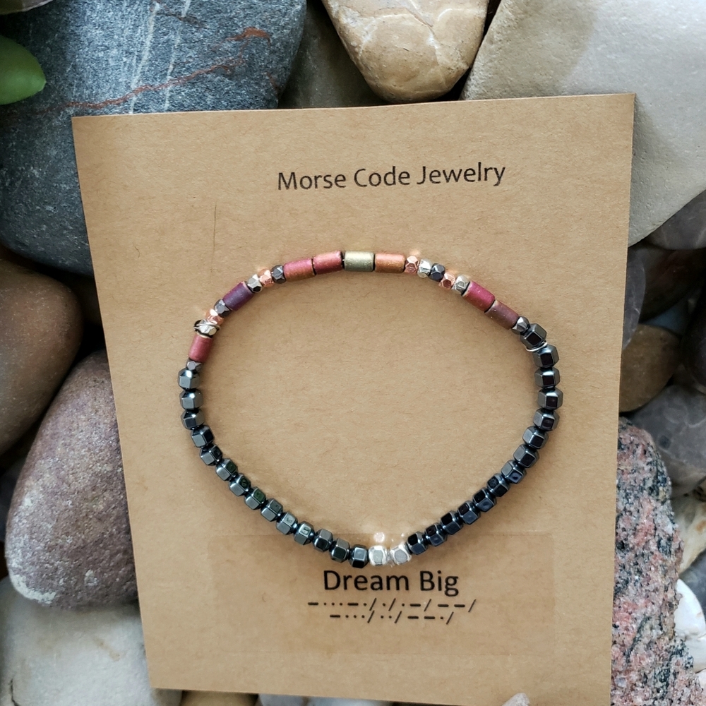 DREAM BIG Morse Code Bracelet